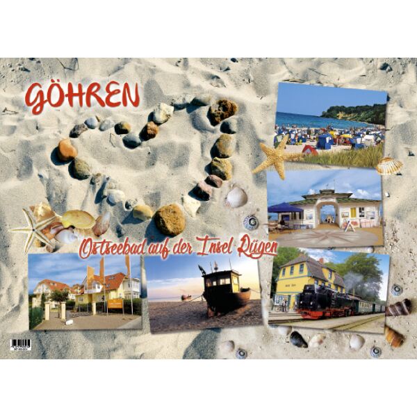 Göhren auf Rügen Tischset Unterlage 44x32cm 5 Fotos Ostseebad auf der Insel
