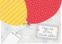 Geburtstag - Glimmer Cards - Soundkarte und Lichtkarte im Format 14,8 x 21,0 cm - „Luftballons - Somewhere over the rainbow“