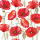Servietten Cocktail 25x25cm 3-lagig 20 Stück Mohnblumen weiß Ambiente-Servietten