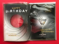 Geburtstag GreatCard Soundkarte A4 - James Bond Skyfall Lizenz zum feiern