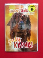 Geburtstag - Soundkarte - Touchkarte - A4 im Format 21,0 x 29,7 cm - „Dieses Lama bringt Dir gute Karma!“
