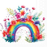 Servietten Lunch 33x33cm 3-lagig 20 Stück Regenbogen...