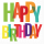 Servietten Lunch 33x33cm 3-lagig 20 Stück Happy Birthday Schriftzug Ambiente-Servietten
