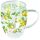 Doppelwandiger Glasbecher Ø 8,5 h 11 cm 0,35 L frische Zitronen Schmetterlinge weiß