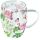 Doppelwandiger Glasbecher Ø 8,5 h 11 cm 0,35 L Amelia weiß Schmetterlinge