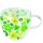 Doppelwandiger Glasbecher Ø 10 h 9,5 cm 0,2L Flower power grün