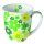 Becher 0,4L Ø 10cm Höhe 10,5 cm Flower power grün