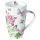 Becher 0,6L Ø 9cm Höhe 15 cm Amelia weiß Schmetterlinge