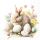 Osterservietten Cocktail 25x25cm 3-lagig 20 Stück Hase Eier Blumen Ambiente-Servietten