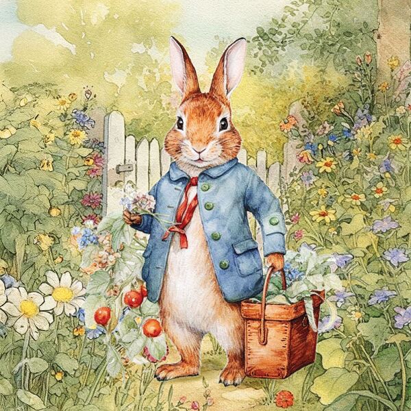 Osterservietten Lunch 33x33cm 3-lagig 20 Stück Herr Hase Mister Rabbit Ambiente-Servietten