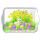 Ostern Serviertablett Tray Melamine 13x21 cm Hase Küken Eier Narzissen