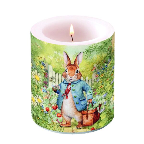 Ostern Kerze Ø 10cm Höhe 10 cm Herr Hase Mister Rabbit