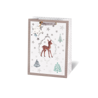 A Weihnachten  Geschenktasche A4-Format Bambi Sterne
