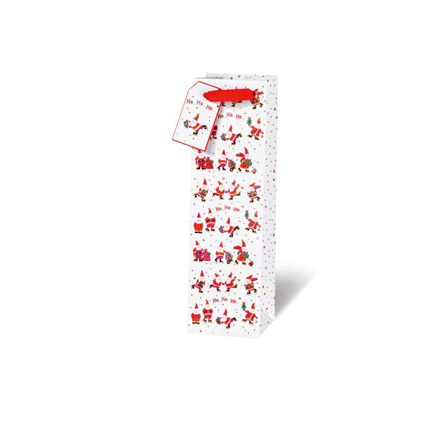 Weihnachten Tasche Tüte Flasche  Weihnachtsmänner