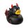 Teufel  schwarz Hobbyente Quietscheente Badeente ca. 8 cm gross