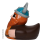 Halvar Vater Wickie der Wikinger Quietscheente Badeente  ca. 8 cm gross