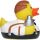 Barkeeper Barman Quietscheente Berufsente Badeente ca. 8 cm gross Cocktailmixer