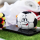 Classic Fußball Schmoozies Tabletreiniger Displayreiniger Minifeet kleines Stofftier schwarz-weiß