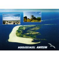 Insel Amrum Nordsee Postkarte Ansichtskarte Luftaufnahme...