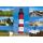 Nordseeinsel Amrum Postkarte Ansichtskarte Strand und Skyline