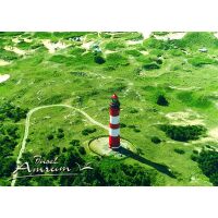 Insel Amrum Postkarte Ansichtskarte Leuchtturm Luftaufnahme
