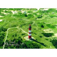 Insel Amrum Postkarte Ansichtskarte Leuchtturm Luftaufnahme