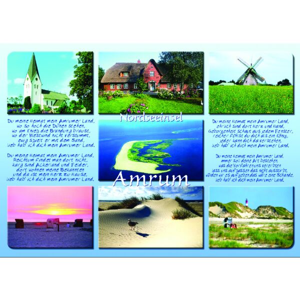 Nordseeinsel Amrum Postkarte Ansichtskarte Meine Heimat