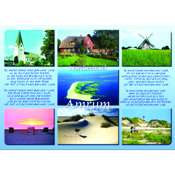 Nordseeinsel Amrum Postkarte Ansichtskarte Meine Heimat
