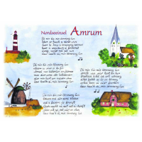 Insel Amrum Postkarte Ansichtskarte Liedtext