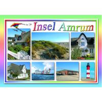Insel Amrum Postkarte Ansichtskarte Fähre Leuchtturm...