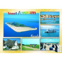 Insel Amrum Postkarte Ansichtskarte Nordsee Pferde...