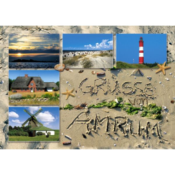 Insel Amrum Postkarte Ansichtskarte Maritime Grüße Amrum