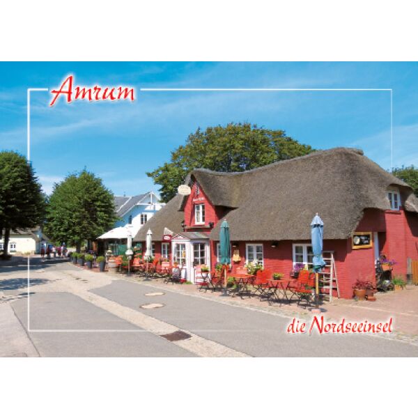 Insel Amrum Postkarte Ansichtskarte die Nordseeinsel Restaurant