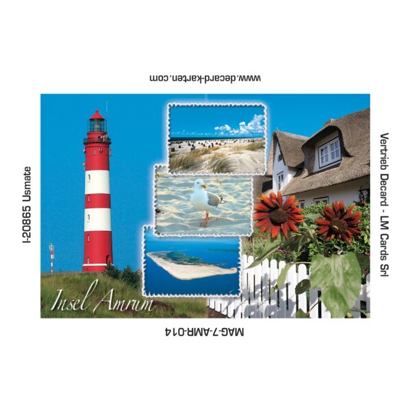 Insel Amrum Kühlschrankmagnete Briefmarken 5 Motive