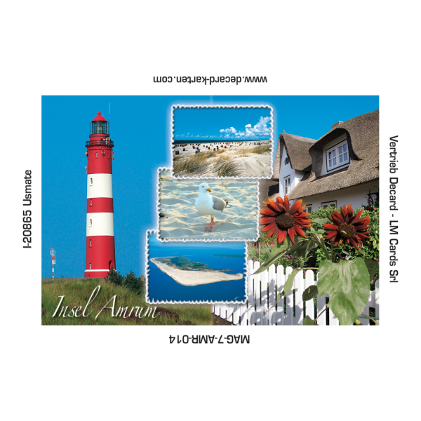 Insel Amrum Kühlschrankmagnete Briefmarken 5 Motive