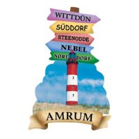 Insel Amrum Wegweiser Magnete Leuchtturm