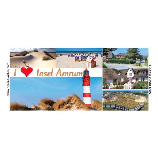 Insel Amrum Kühlschrankmagnete XL I love Insel Amrum