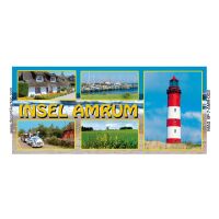 Insel Amrum Kühlschrankmagnete XL Leuchtturm Hafen