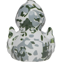 Tarnflecken weiß Armee Bundeswehrente Berufsente Quietscheente Badeente ca. 8 cm gross