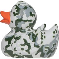 Tarnflecken weiß Armee Bundeswehrente Berufsente Quietscheente Badeente ca. 8 cm gross
