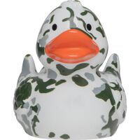 Tarnflecken weiß Armee Bundeswehrente Berufsente Quietscheente Badeente ca. 8 cm gross