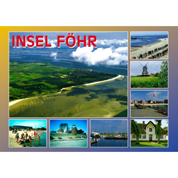 Insel Föhr Postkarten Luftaufnahmen Maritim
