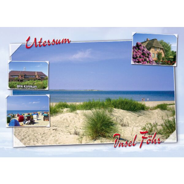 Insel Föhr Postkarten Utersum Strand