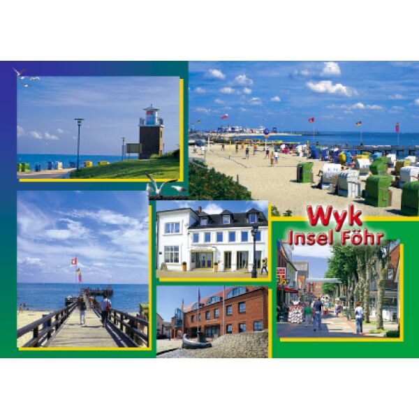 Insel Föhr Postkarten Wyk auf Föhr 6 Bilder