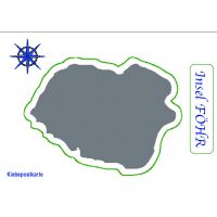 Insel Föhr Klebekarten silber