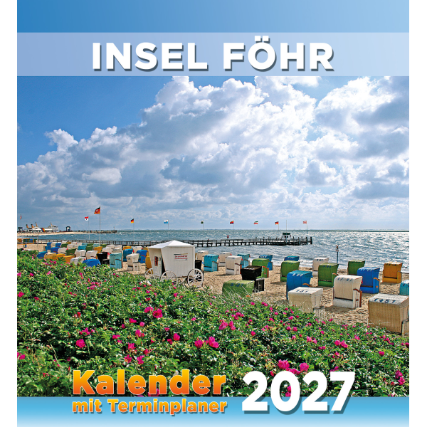 Insel Föhr Wandkalender 2027 mit Terminplaner 2027 22 x 24 cm