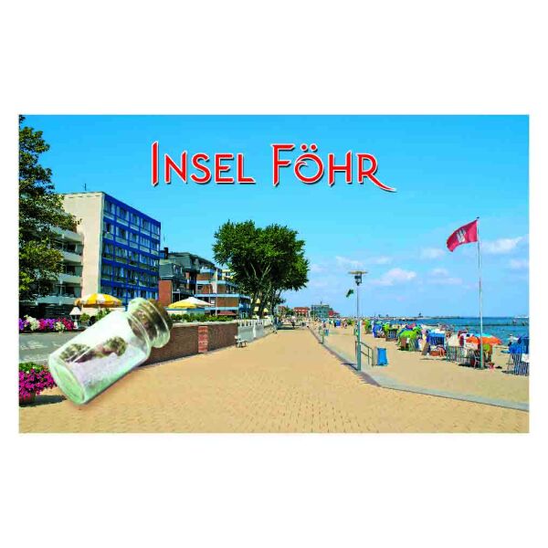 Insel Föhr Kleine Flasche Magnete Promenade