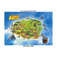 Insel Föhr Kühlschrankmagnete Landkarte mit...