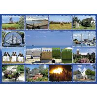 Insel Föhr Tischset Windmühlen Fähre...