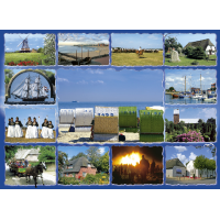 Insel Föhr Tischset Windmühlen Fähre...
